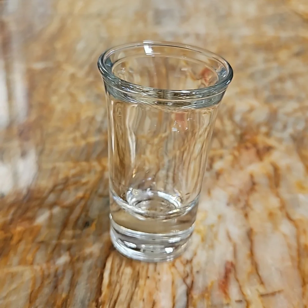 Clear shot glass